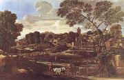 Nicolas Poussin Landscape with the Funeral of Phocion oil painting artist